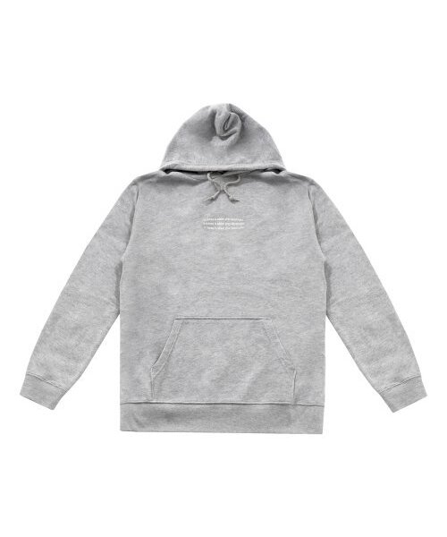 APOSTROPHE COMMA(アポストロフィコンマ)の「CONVEX センター ロゴ フードパーカー (グレー/ホワイト)(パーカー・メンズ・グレー・LARGE/MEDIUM)」の2枚目の写真