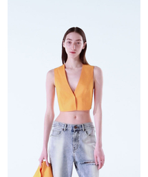 BACK KNOTTED VEST - ORANGE