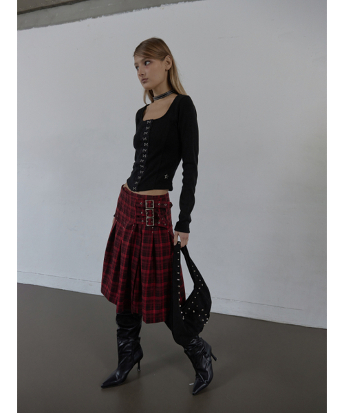SETUP-EXE（セットアップイーエックスイー）の「SUEDE STUDDED SHOULDER BAG / BLACK（ショルダーバッグ・レディース・その他・OS）」の4枚目の写真