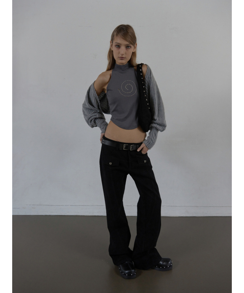 SETUP-EXE（セットアップイーエックスイー）の「SUEDE STUDDED SHOULDER BAG / BLACK（ショルダーバッグ・レディース・その他・OS）」の8枚目の写真