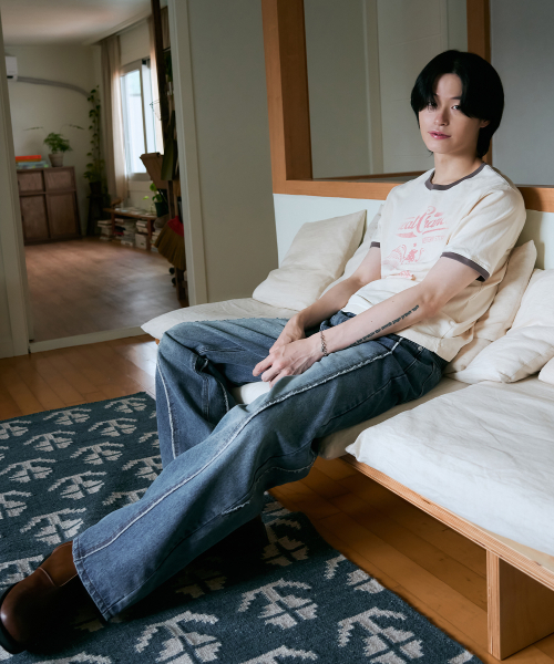 OURDAYZ（アワーデイズ）の「カットオフウェイビーカーブワイドデニム [MID BLUE]（デニムパンツ・レディース・その他・LARGE/MEDIUM/X-LARGE）」の4枚目の写真
