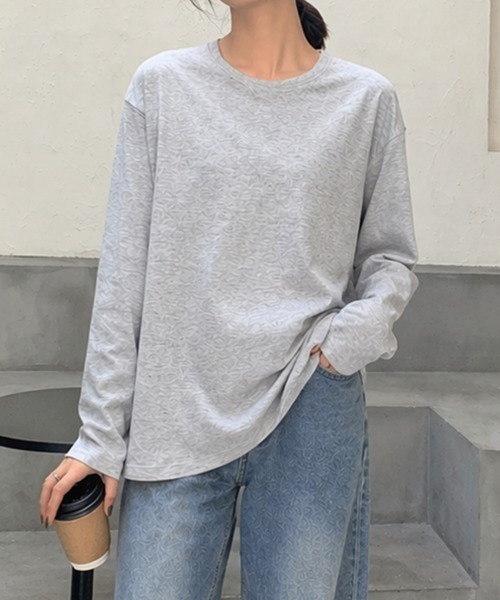 cammie(キャミー)の「シンプルタイトトップス(Tシャツ/カットソー・レディース・ダークグレー/ホワイト/ブラック/グレー・M/L)」の3枚目の写真