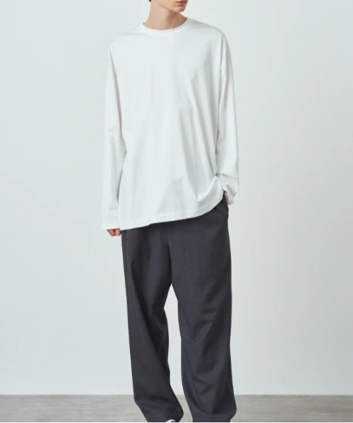ATON（エイトン）の「ATON (エイトン)SUVIN60/2 | OVERSIZED L/S T-SHIRT KKAGLM0018（Tシャツ/カットソー・メンズ・その他3/ホワイト/その他10/ブラック/その他18・2/4/6）」の7枚目の写真