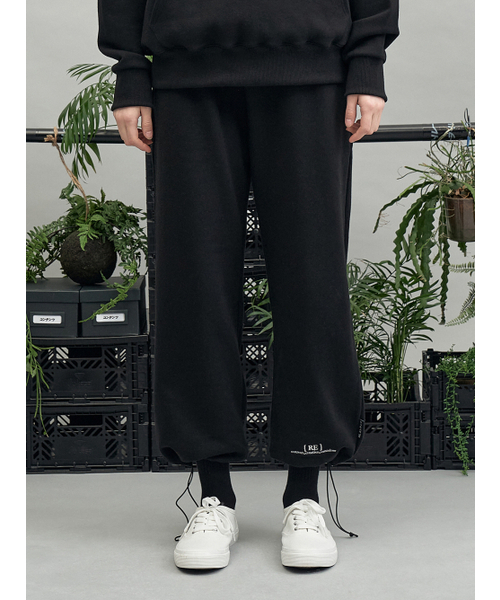 replaycontainer(リプレイコンテナ)の「RE braces logo string pants (black)(スウェットパンツ・レディース・その他・FREE)」の1枚目の写真