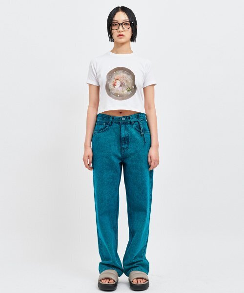C WEAR BY THE GENIUS(シーウェアバイザジーニアス)の「平壌冷麺クロップTシャツ(Tシャツ/カットソー・レディース・その他・size1)」の2枚目の写真