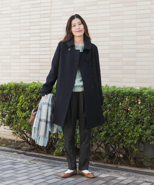 URBAN RESEARCH DOORS ショールカラー2WAYロングコート セール】ショールカラー2WAYロングコート｜冬服/暖かい/ウール/通勤着