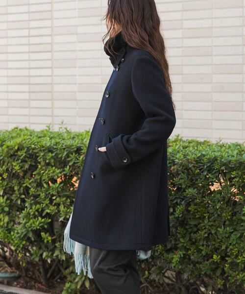 セール】ショールカラー2WAYロングコート｜冬服/暖かい/ウール/通勤着