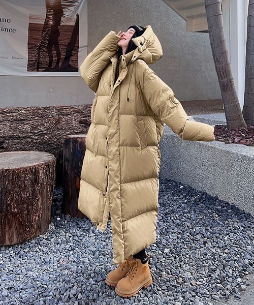 Ressaca（レサーカ）の「フード付きロングダウンジャケット（ダウンジャケット/コート・レディース・ベージュ/ホワイト/ブラック・M）」の10枚目の写真