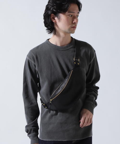 SLOW（スロウ）の「SLOW(スロウ)　FANNY PACK ファニーパック 300S61EG【2026年春夏入荷モデル】（ボディバッグ/ウエストポーチ・メンズ・ブラウン/ブラック・F）」の3枚目の写真