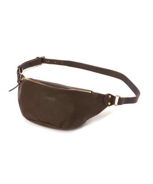 SLOW（スロウ）の「SLOW(スロウ)　FANNY PACK ファニーパック 300S61EG【2026年春夏入荷モデル】（ボディバッグ/ウエストポーチ・メンズ・ブラウン/ブラック・F）」の2枚目の写真