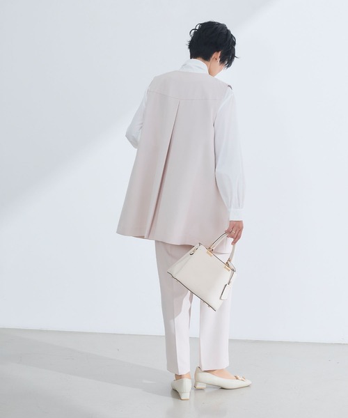 CROSS FUNCTION（クロスファンクション）の「《洗える・シワになりにくい》2点セット 正解 ロングジレ&ワイドパンツ　5サイズ展開【CROSS FUNCTION/クロスファンクション】（スーツセット・レディース・ネイビー/ブラック/ライトベージュ・7号/9号/11号/13号/15号）」の11枚目の写真