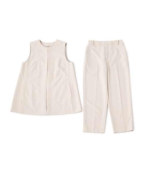 CROSS FUNCTION（クロスファンクション）の「《洗える・シワになりにくい》2点セット 正解 ロングジレ&ワイドパンツ　5サイズ展開【CROSS FUNCTION/クロスファンクション】（スーツセット・レディース・ネイビー/ブラック/ライトベージュ・7号/9号/11号/13号/15号）」の21枚目の写真