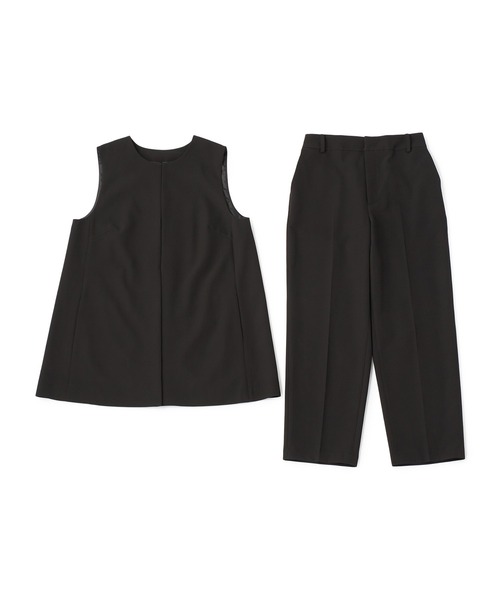 CROSS FUNCTION（クロスファンクション）の「《洗える・シワになりにくい》2点セット 正解 ロングジレ&ワイドパンツ　5サイズ展開【CROSS FUNCTION/クロスファンクション】（スーツセット・レディース・ネイビー/ブラック/ライトベージュ・7号/9号/11号/13号/15号）」の22枚目の写真