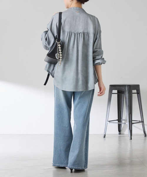 COLLAGE GALLARDAGALANTE（コラージュガリャルダガランテ）の「バックロングZIPブルゾン（ブルゾン・レディース・グレー/ベージュ・FREE）」の9枚目の写真