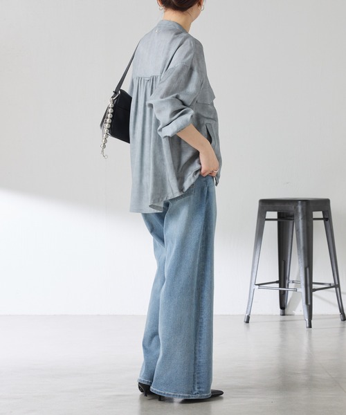 COLLAGE GALLARDAGALANTE（コラージュガリャルダガランテ）の「バックロングZIPブルゾン（ブルゾン・レディース・グレー/ベージュ・FREE）」の10枚目の写真