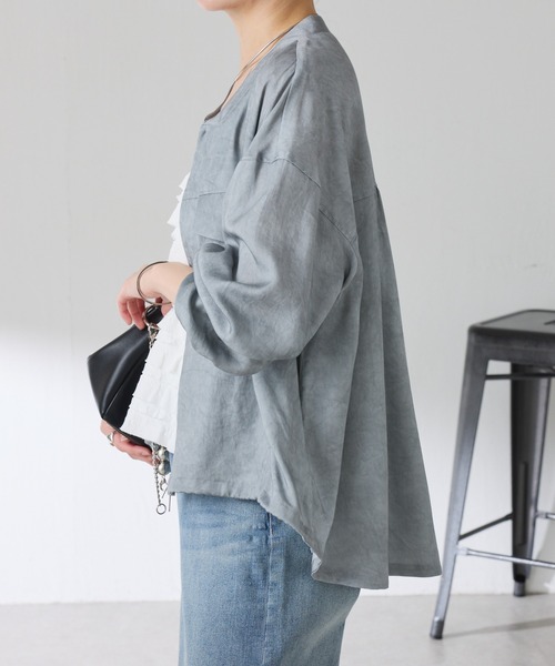 COLLAGE GALLARDAGALANTE（コラージュガリャルダガランテ）の「バックロングZIPブルゾン（ブルゾン・レディース・グレー/ベージュ・FREE）」の5枚目の写真