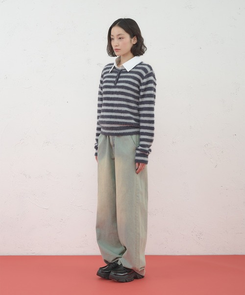 FCMM(エフシーエムエム)の「【日本限定】BORDER KNIT / ボーダーニット(ニット/セーター・レディース・チャコールグレー/グレー・SMALL/MEDIUM)」の18枚目の写真