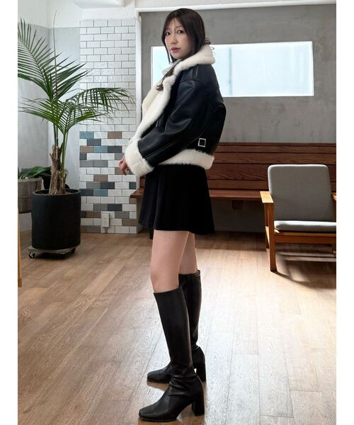 MERCURYDUO（マーキュリーデュオ）の「ベルト付きチェックプリーツミニスカパン（スカート・レディース・ブラック/グレー・SMALL/MEDIUM）」の22枚目の写真