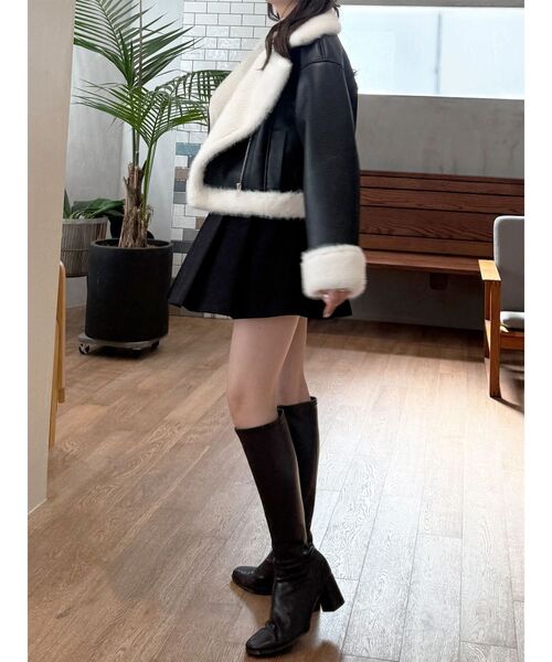 MERCURYDUO（マーキュリーデュオ）の「ベルト付きチェックプリーツミニスカパン（スカート・レディース・ブラック/グレー・SMALL/MEDIUM）」の20枚目の写真