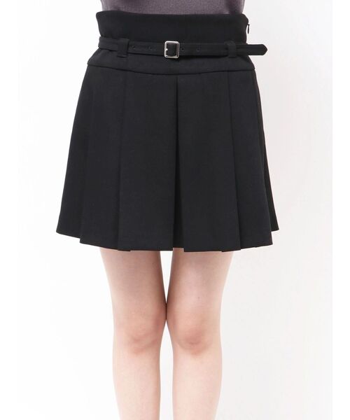 MERCURYDUO（マーキュリーデュオ）の「ベルト付きチェックプリーツミニスカパン（スカート・レディース・ブラック/グレー・SMALL/MEDIUM）」の12枚目の写真