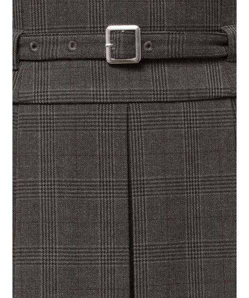 MERCURYDUO（マーキュリーデュオ）の「ベルト付きチェックプリーツミニスカパン（スカート・レディース・ブラック/グレー・SMALL/MEDIUM）」の4枚目の写真