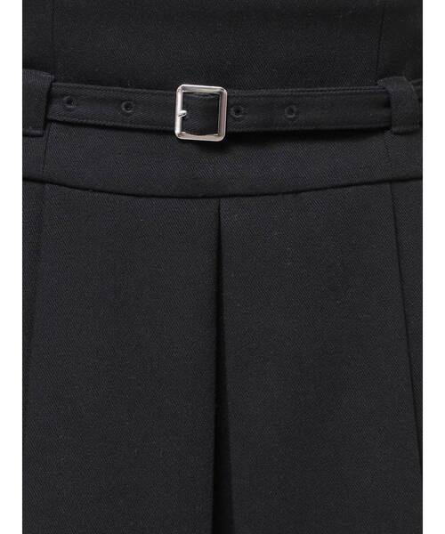 MERCURYDUO（マーキュリーデュオ）の「ベルト付きチェックプリーツミニスカパン（スカート・レディース・ブラック/グレー・SMALL/MEDIUM）」の3枚目の写真