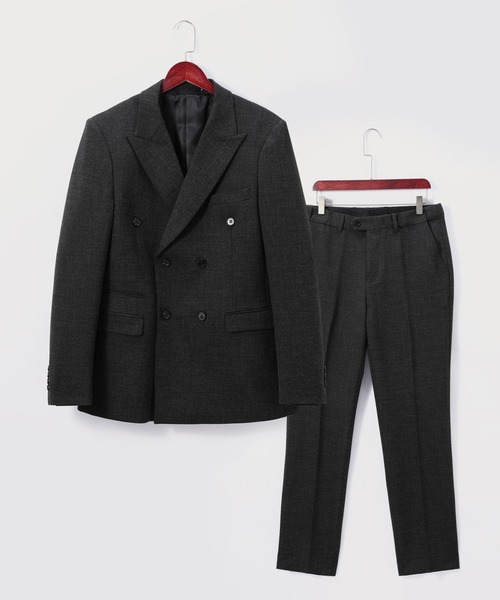 Cloudstyle（クラウドスタイル）の「【Cloudstyle】スーツセットアップ ダブルブレスト６ボタン ジャケット＆パンツ 2点セット（スーツセット・メンズ・オリーブ/ブラック・SMALL/MEDIUM/LARGE/X-LARGE/XX-LARGE）」の3枚目の写真