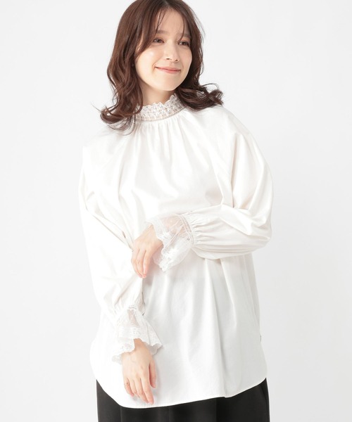 studio CLIP(スタディオクリップ)の「ボリュームレーススリーブブラウス《オケージョン2026SS》(シャツ/ブラウス・レディース・オフホワイト/ブラック/ライトグレー・FREE)」の18枚目の写真