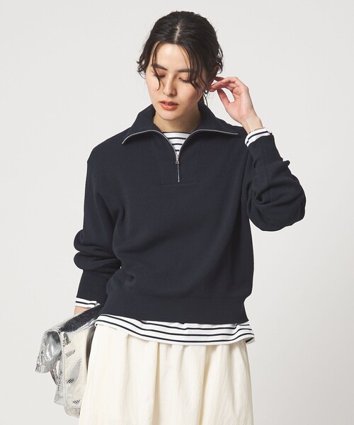 ハーフ ジップ プルオーバー ウォッシャブル（ニット/セーター