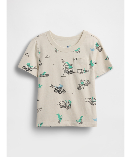 GAP（ギャップ）の「ブラナン フェイバリット ポケットTシャツ (幼児・ベビー)（Tシャツ/カットソー・キッズ・マルチ/ベージュ/ブルー/グリーン/ベージュ系その他/グレー・80ｃｍ/90cm/95cm/100cm/105cm/110cm）」の2枚目の写真