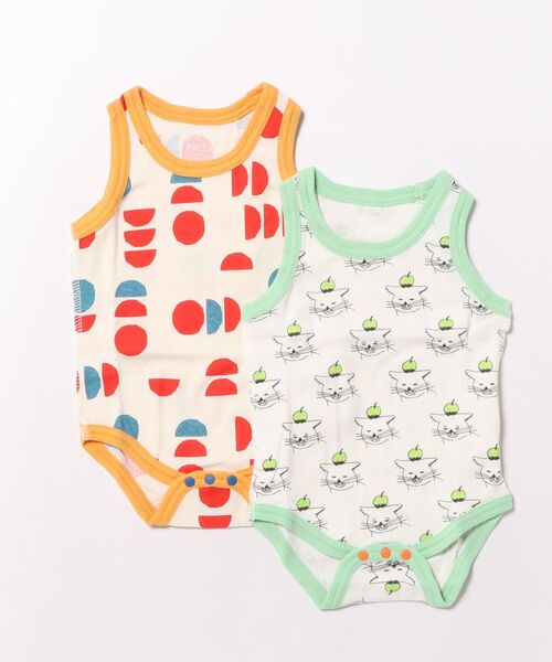 MARKEY'S（マーキーズ）の「2点セット/ノースリーブボディシャツ（ロンパース・キッズ・ブルー系その他/ホワイト系その他/マルチ・80/70）」の3枚目の写真