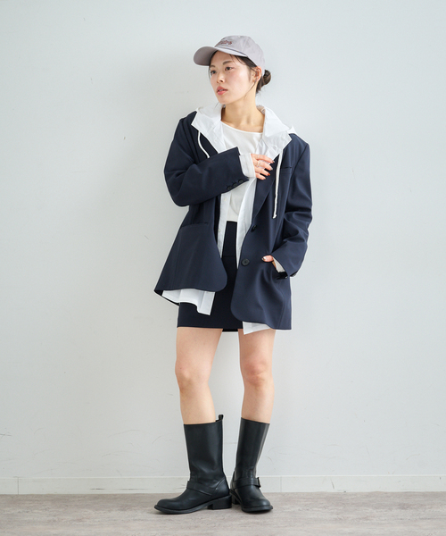 U by SPICK&SPAN（ユーバイスピックアンドスパン）の「オーバーフードシャツ（シャツ/ブラウス・レディース・ホワイト/ベージュ・FREE）」の8枚目の写真