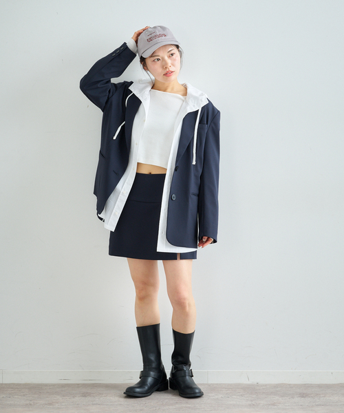 U by SPICK&SPAN（ユーバイスピックアンドスパン）の「オーバーフードシャツ（シャツ/ブラウス・レディース・ホワイト/ベージュ・FREE）」の13枚目の写真