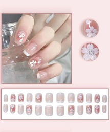 shoppinggo（ショッピングゴー）の「ネイルチップ ショート シンプル はな（ネイルシール/ネイルチップ）」