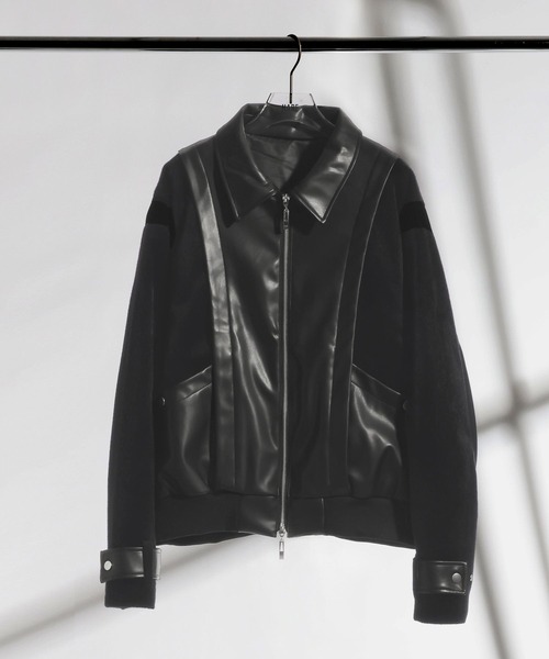 HARE(ハレ)の「【SET UP対応】TSUNAGARIレザーブルゾン(HARE)(ブルゾン・メンズ・ブラック/レッド系その他・FREE)」の1枚目の写真