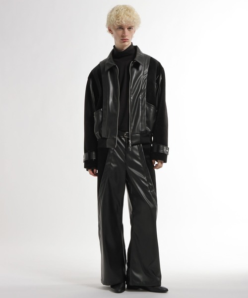 HARE(ハレ)の「【SET UP対応】TSUNAGARIレザーブルゾン(HARE)(ブルゾン・メンズ・ブラック/レッド系その他・FREE)」の4枚目の写真