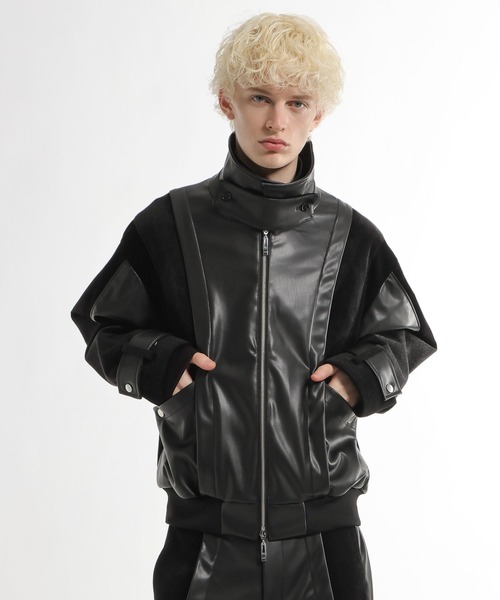 HARE(ハレ)の「【SET UP対応】TSUNAGARIレザーブルゾン(HARE)(ブルゾン・メンズ・ブラック/レッド系その他・FREE)」の10枚目の写真