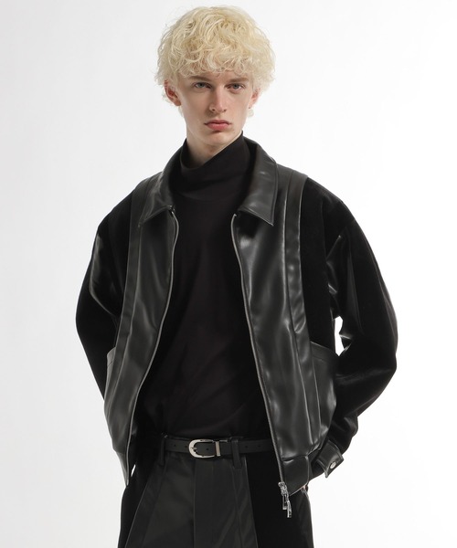 HARE(ハレ)の「【SET UP対応】TSUNAGARIレザーブルゾン(HARE)(ブルゾン・メンズ・ブラック/レッド系その他・FREE)」の13枚目の写真