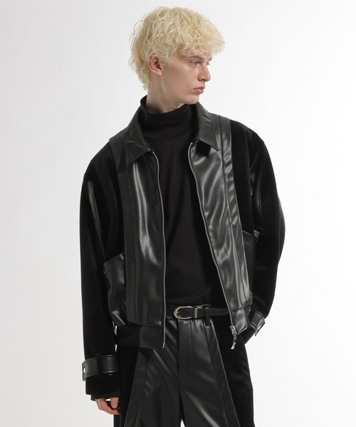 HARE(ハレ)の「【SET UP対応】TSUNAGARIレザーブルゾン(HARE)(ブルゾン・メンズ・ブラック/レッド系その他・FREE)」の14枚目の写真