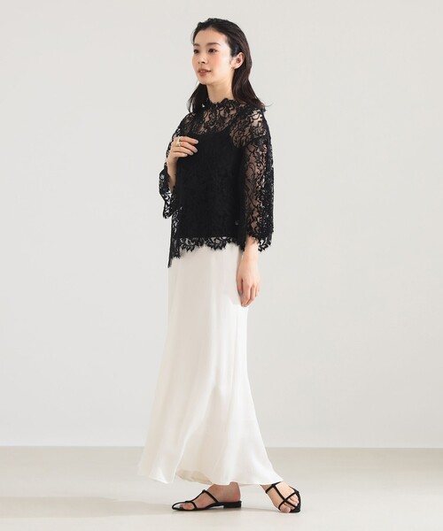 Demi-Luxe BEAMS(デミルクス ビームス)の「リバーレース ブラウス(シャツ/ブラウス・レディース・ブラック/ホワイト・ONE SIZE)」の6枚目の写真