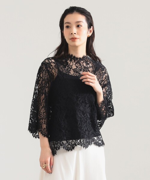 Demi-Luxe BEAMS(デミルクス ビームス)の「リバーレース ブラウス(シャツ/ブラウス・レディース・ブラック/ホワイト・ONE SIZE)」の8枚目の写真