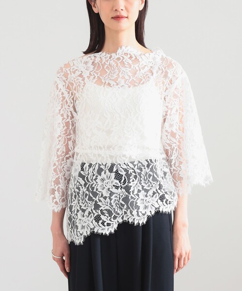 Demi-Luxe BEAMS(デミルクス ビームス)の「リバーレース ブラウス(シャツ/ブラウス・レディース・ブラック/ホワイト・ONE SIZE)」の10枚目の写真