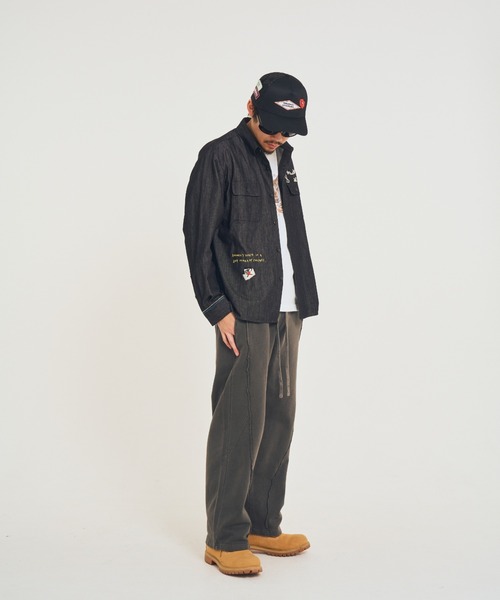 EFFECTEN(エフェクテン)の「【EFFECTEN】Stitch denim shirts(シャツ/ブラウス・メンズ・ブラック/ブルー系その他・MEDIUM/LARGE)」の1枚目の写真