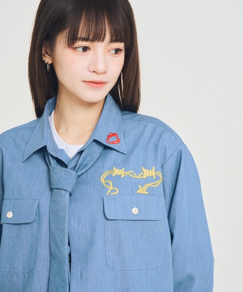 EFFECTEN(エフェクテン)の「【EFFECTEN】Stitch denim shirts(シャツ/ブラウス・メンズ・ブラック/ブルー系その他・MEDIUM/LARGE)」の3枚目の写真