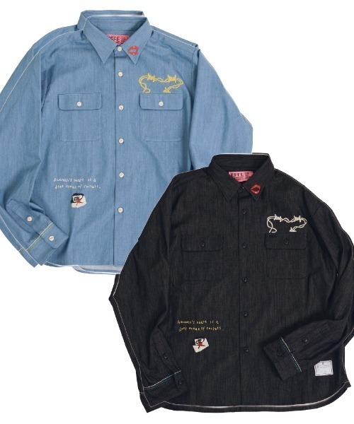EFFECTEN(エフェクテン)の「【EFFECTEN】Stitch denim shirts(シャツ/ブラウス・メンズ・ブラック/ブルー系その他・MEDIUM/LARGE)」の13枚目の写真