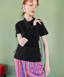 OMMO（オーエムエムオー）の「SHEER HALTER LAYERED T-SH（Tシャツ/カットソー）」