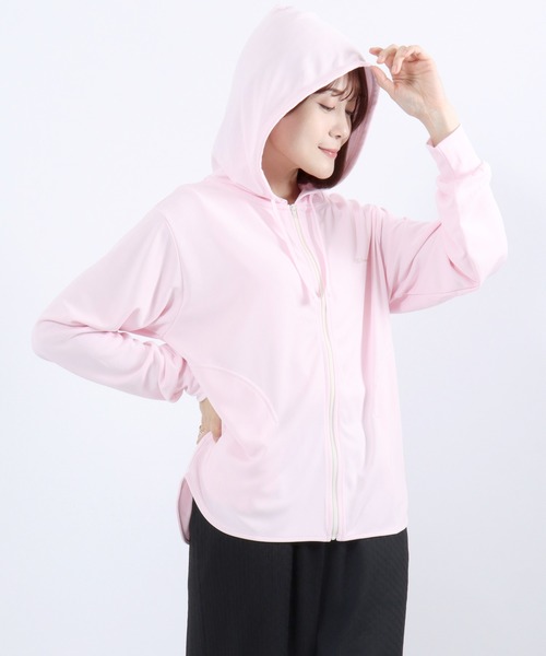 Champion(チャンピオン)の「Champion(チャンピオン)ドライメッシュ UVカット ジップアップパーカー レディース 速乾 抗菌防臭 軽量スポーツパーカー(パーカー・レディース・ネイビー/ホワイト/ブラック/ライトピンク/サックスブルー・M/L)」の19枚目の写真