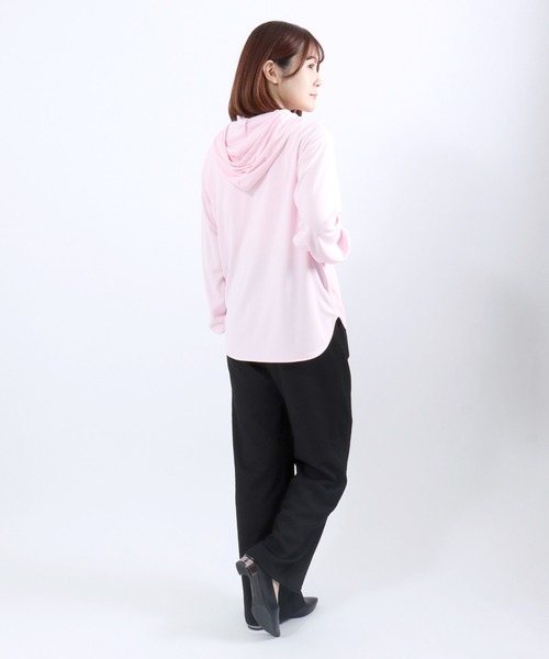 Champion(チャンピオン)の「Champion(チャンピオン)ドライメッシュ UVカット ジップアップパーカー レディース 速乾 抗菌防臭 軽量スポーツパーカー(パーカー・レディース・ネイビー/ホワイト/ブラック/ライトピンク/サックスブルー・M/L)」の22枚目の写真