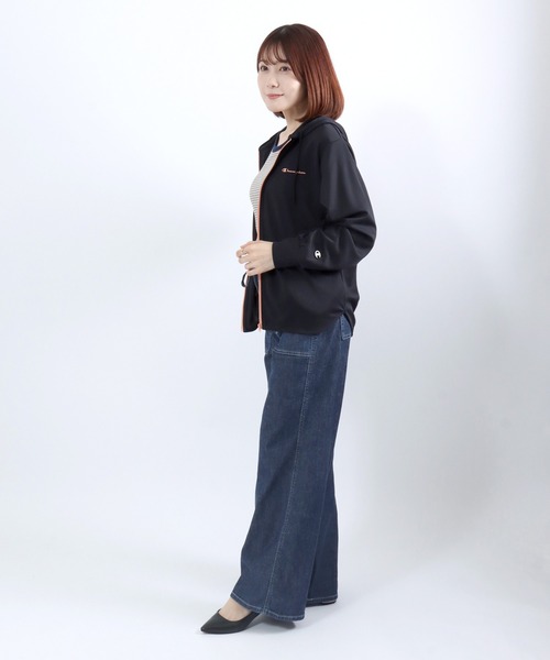 Champion(チャンピオン)の「Champion(チャンピオン)ドライメッシュ UVカット ジップアップパーカー レディース 速乾 抗菌防臭 軽量スポーツパーカー(パーカー・レディース・ネイビー/ホワイト/ブラック/ライトピンク/サックスブルー・M/L)」の16枚目の写真