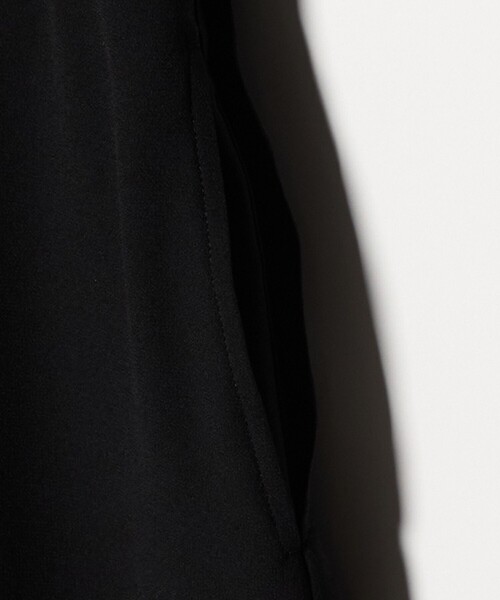 6（ロク）の「＜6(ROKU)＞サテン ジョーゼット エプロン ワンピース（ワンピース・レディース・ブラック・38/36）」の7枚目の写真